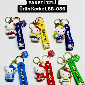 LBB-86 Hello Kitty Anahtarlık Paketi 12'li Lüks Model