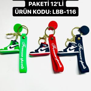 LBB-116 Ayakkabı Anahtarlık Paketi 12'li Lüks Model