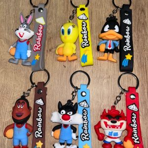 KBANH-73 Bugs Bunny Tazmanya Tweety Anahtarlık Mix Paket Paketi 12'li