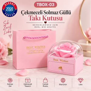 TBOX-03 ÇEKMECELİ YÜZÜK KOLYE TAKI KUTUSU ÇANTALIDIR