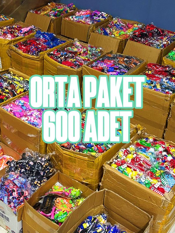 ORTA PAKET Ekonomik Silikon Anahtarlık Karışık 50 Paket(600 Adet) Gönderilir