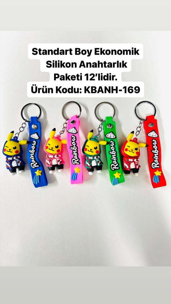 Pikachu Silikon Anahtarlık Paketi 12’li KBANH-169