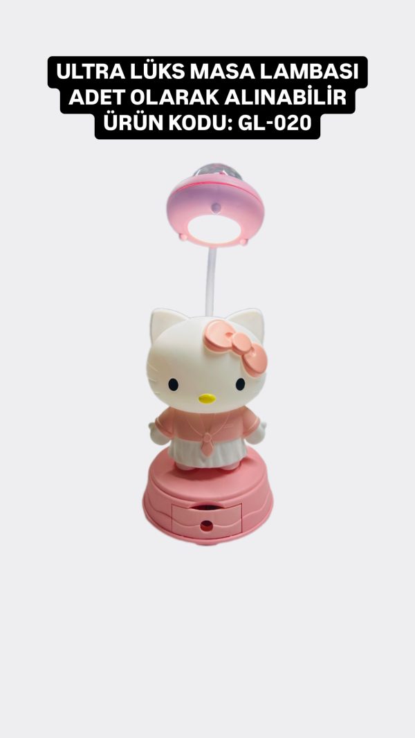 Hello Kitty Gece Lambası Masa Lambası Pembe Renk GL-020