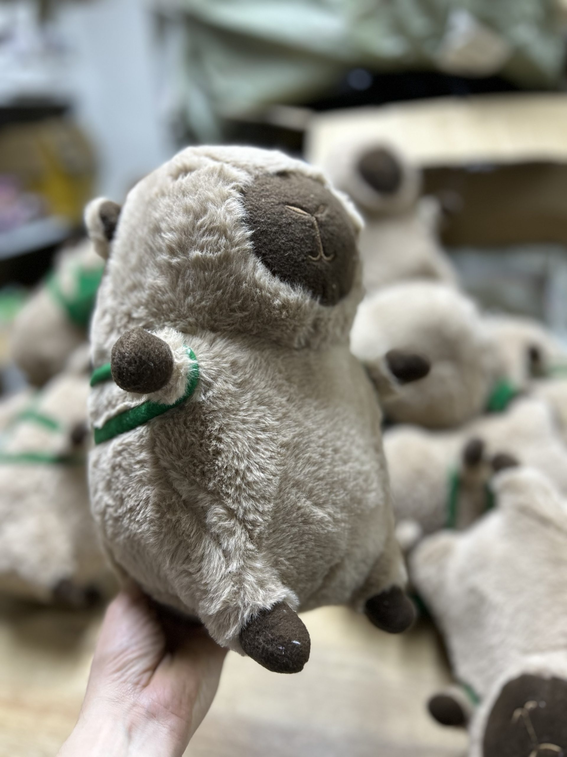 CAPYBARA PELUŞ OYUNCAK YEŞİL SÜLUFAT ÇANTALI YERLİ ÜRETİM - Görsel 7