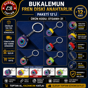 OTOANH-31 BUKALEMUN FREN DİSKİ ANAHTARLIK PAKETİ 12’Lİ