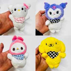 SPA-70 Sanrio Peluş Anahtarlık Kuromi, My Melody Hello Kitty Paketi 12’li