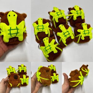 SPA-71 YEŞİL SÜLÜFATLI CAPYBARA PELUŞ ANAHTARLIK PAKETİ 12’Lİ