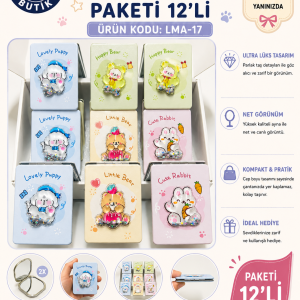 LMA-17 SEVİMLİ CEP AYNA PAKETİ 12’Lİ