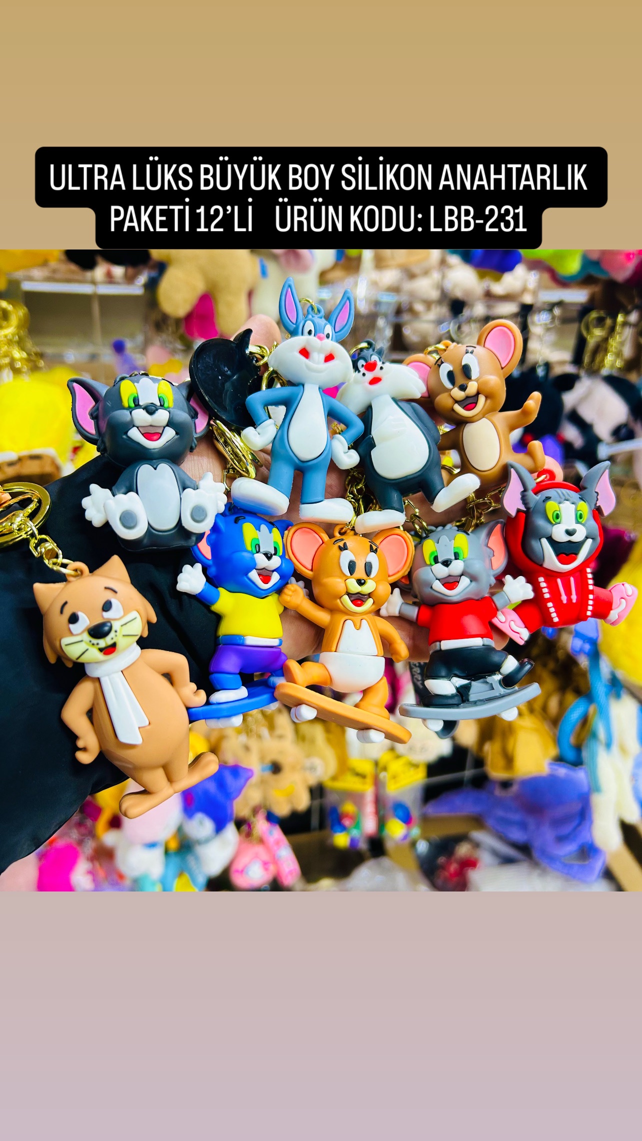 LBB-231 TOM VE JERRY TOP CAT KARIŞIK ANAHTARLIK PAKETİ 12'Lİ - Görsel 3