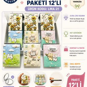LMA-21 SEVİMLİ CEP AYNA PAKETİ 12’Lİ