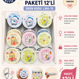 LMA-15 SEVİMLİ CEP AYNA PAKETİ 12’Lİ