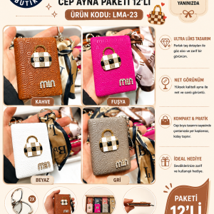 LMA-23 ANAHTARLIK CHARM CEP AYNA PAKETİ 12’Lİ