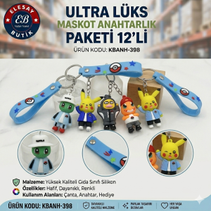 KBANH-398 POKEMON ANAHTARLIK PAKETİ 12’Lİ